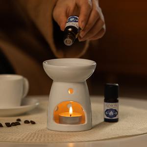 도기 아로마 오일 버너 선물세트 (미니 캔들라이터, 쇼핑백)