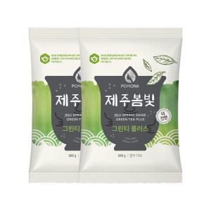 포모나 제주봄빛 그린티 플러스 파우더 500g 2개 녹차 말차