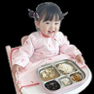 자기주도 턱받이 이유식 아기 식탁일체형 초기 방수 이유식가운 유아 여름