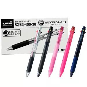 유니 제트스트림 3색 멀티펜 SXE3-400-38 0.38 10자루