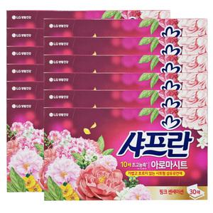 샤프란 아로마 시트 핑크 센세이션 30매 X12개(1box)/ 세탁기용