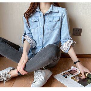 F65704 아우터 활용굿 연청남방 데님셔츠 데님남방 청남방 청셔츠 청아터 데님아우터 봄신상데님셔츠