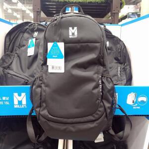 밀레 사계절 15L 소형 등산 배낭 블랙 레인커버포함 남여공용 여행 백팩 기내반입