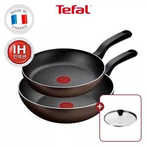 [테팔] 라이트쿡 인덕션 프라이팬 2종(팬24+웍28) +레온유리뚜껑28