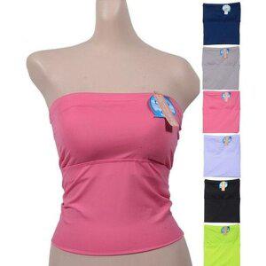 [JHMM719U_55]스트랩리스 오프숄더 쿨론 탱크탑