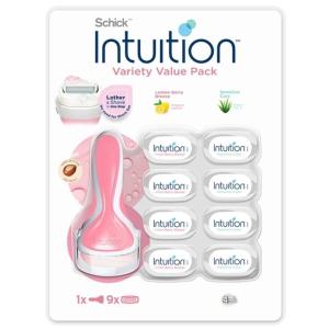 쉬크 인튜이션 제모기 세트 제모기 1개 + 면도날 리필 9개 여성 면도기 코스트코
