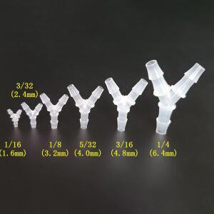 Y형 3 방향 플라스틱 파고다 조인트 물 분배기 PP 호스 실리콘 고무 튜브 연동 펌프 경로