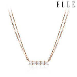 [엘르주얼리] 두줄 큐빅 목걸이 ELBRNN013