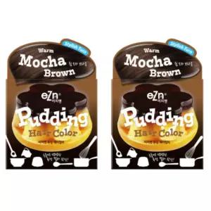 이지엔 푸딩 염색약 웜 모카 브라운 젤형 140ml X2개 BNS