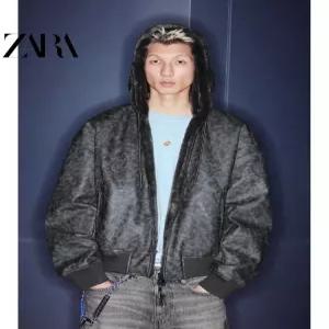 ZARA 자라 리버서블 페이크 레더 후드 집업 점퍼 0993401