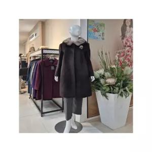 [행복한백화점][리본]여성 밍크트리밍 수리 알파카 코트