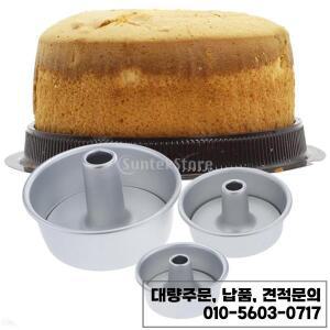 할로우 시폰 케이크 몰드 엔젤 팬 베이킹 4/5/7 인치 오븐 도구 키트 제빵기 세트당 3 개