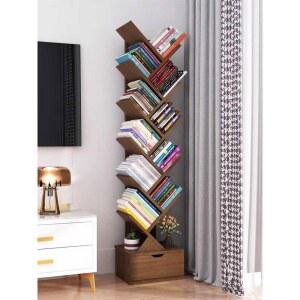 북트리 우드 거실 서재 원목 수납 9단 책꽂이 벽면