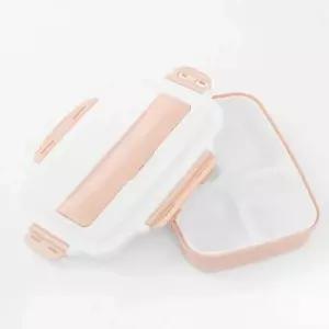 해피런치 HD21ML08 수저통 식판 도시락통 4구 직장인 혼밥식기