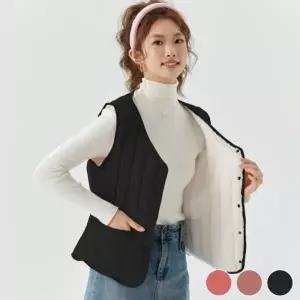 [하프클럽/]스테디 러블리 무늬 웜 털안감경량베스트