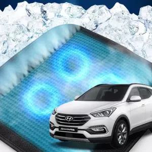 싼타페DM 호환 차량용 쿨링시트 메쉬 4팬의자방석 아이스 휴대용 용통풍 여름용자동차 용매쉬 용쿨 사무실