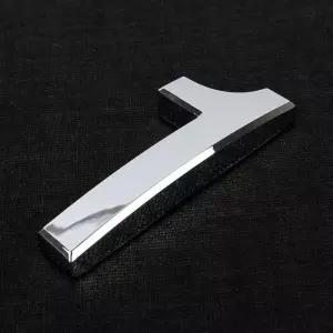 입체형 Selzen 꾸미기이니셜 볼록 숫자 이니셜스티커 대 1P 은색