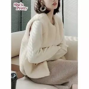 [하프클럽/쉬즈프리티]버크페이크퍼밍크베스트 L까지_여성퍼코트