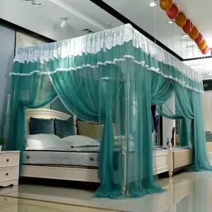 침실캐노피 대형 사각 레이스 예쁜 침대 모기장 커튼