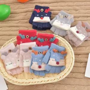 유아 아동 귀여운 캐릭터 루돌프 반장갑 mNi7+8afO