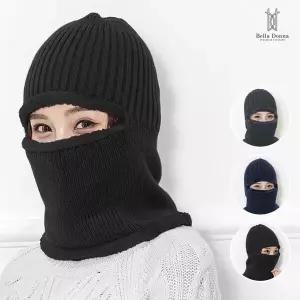 벨라도나 겨울 여성 융털 투인원 바라클라바 비니 융털모자 넥워머 방한마스크