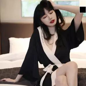 [하프클럽/]실크 골프 로브 트렌드 가운 1P 데일리 간편한 홈웨어