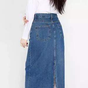 [하프클럽/]뒤트임 롱치마DJJ803 데님스커트