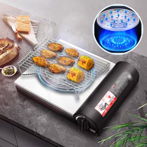 휴대용 바베큐 직화 부르스타 가정 캠핑 꼬치 그릴 가스렌지 버너 자동 기름받이 고기불판