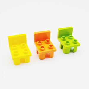 레고 듀플로 호환 피규어 소품 악세서리 - 40. 의자 3개 세트