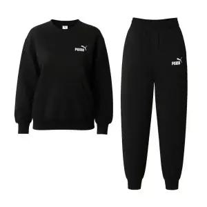 푸마 에센셜 NO.1 로고 릴렉스 프렌치테리 여성 트레이닝 세트 운동복 짐웨어 런닝복 685074-01
