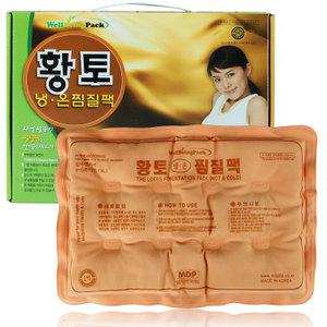 엠디프라임 웰빙 황토 사각 인견사 냉온 찜질팩(면) 핫팩 허리 어깨 무릎 손난로 찜질기