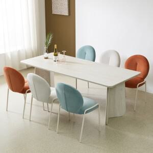 부에나 스톤 마블 포세린 세라믹 6인 식탁세트 의자6개) 200cm