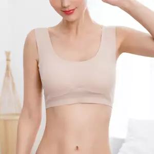 여성 심리스 넓은끈 노와이어 브라탑 개별 포장/브래지어/브라자/브라/세트/브레지어/브레이지어/편한/여자