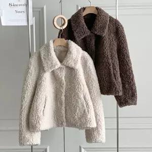 [샵앤] 여성 스탠 카라넥 뽀글이 방한 퍼 자켓 DGB-WJP-5048