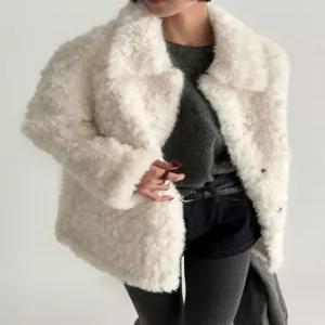 25 FW 고퀄 램스울 양털 뽀글이 퍼 카라 자켓