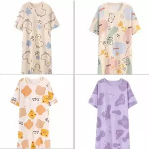 프리미엄 파자마 홈웨어 반팔/원피스/여성/여름/잠옷/홈원피스/여자/실내/실내복/치마/윈피스/귀여운