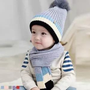 [하프클럽/셀러허브_여성트랜드패션]폼폼 텔 모자 목도리세트 329657