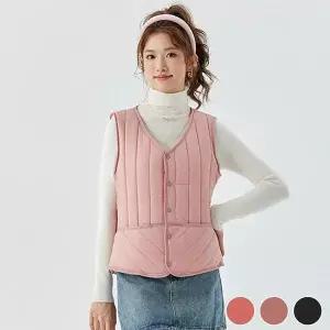 [하프클럽/셀러허브_여성트랜드패션]누빔 털조끼 털안감 데일리 여자 패딩