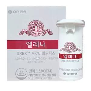엘레나 질유산균 60캡슐 2개월분 유한양행 여성 질건강 UREX 덴마크 프로바이오틱스