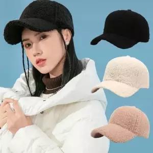 따뜻한 플리스 남여공용 겨울 골프 뽀글이 양털 캡모자 커플 무지