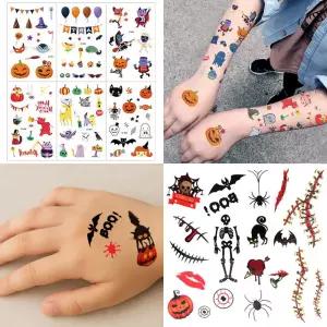 KC인증 어린이 할로윈 분장 타투 마스크 스티커 32종