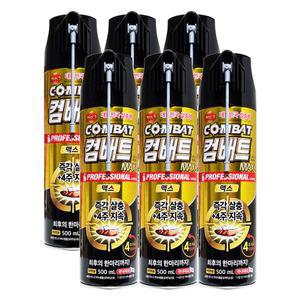 컴배트 바퀴벌레 살충제 맥스 에어졸 500mL X 6개