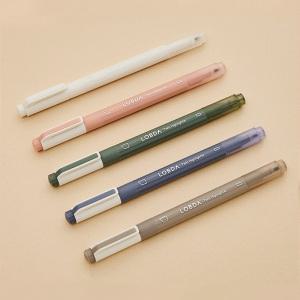모나미 롭다 트윈 형광펜 2.0mm 4.0mm TwinHighlighter 5색세트 사각 양면 촉 닙 굵은 하이라이터 마킹펜