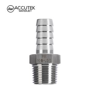 유압니플 AW 304 스테인레스 스틸 남성호스 커넥터 파이프 피팅 바브 조인트 스레드 BSPT 18 14 38 12 34 1