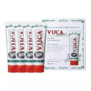 뷰카 클래식 고불소 구취케어 치약 110g 4개 고불소치약 구취치약 구강구취 구강구취치약 입냄새치약