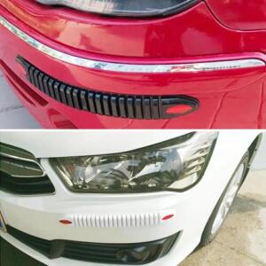 41.5X5.3CM 4pcs 자동차 보호대 앞 범퍼 립 스플리터 실란 후면 가드 스크래치 스티커 고무 화이트 블랙