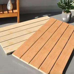 현관 베란다 다용도실 중형 나무무늬 플라스틱 바닥 발판 욕실발매트 세탁실 깔판