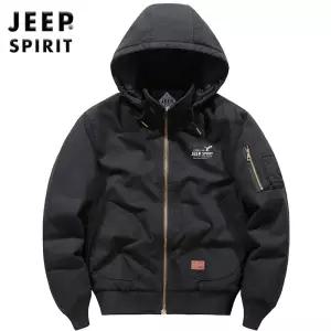 JEEP SPIRIT 남성 겨울 항공점퍼 아웃도어 방풍 후드 재킷 빅사이즈