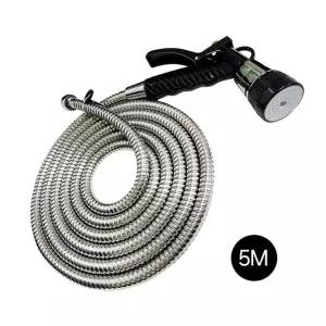 더크린 베란다용 스텐호스세트 5M물청소 레스 송수 연결 가든 호스 고압 자동차 밴드 천막호수 청소용