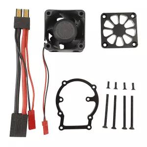 Traxxas 1/8 Sledge 4WD 몬스터 트럭 950764용 냉각 팬이 있는 알루미늄 모터 방열판 RC 쿨러 업그레이드